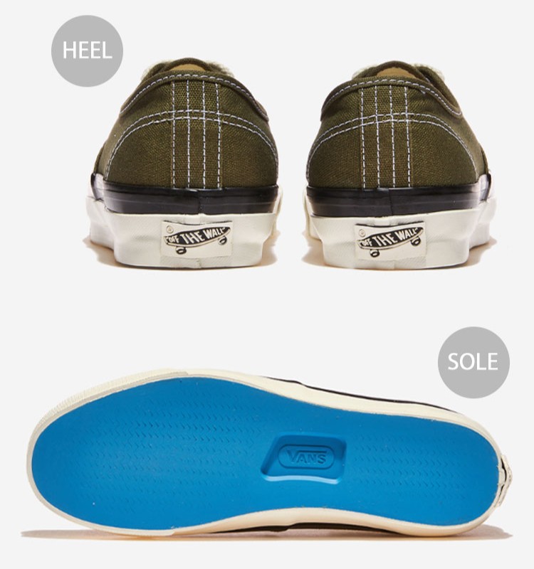 バンズ プレミアムオーセンティック44 グリーン/ブルー VANS（ヴァンズ） バンズ スニーカー PREMIUM AUTHENTIC DECK 44 LX