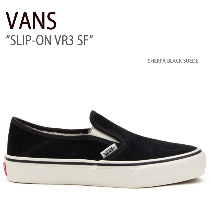 Vans black 2024 suede slip ons