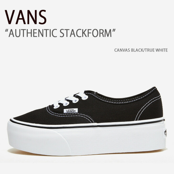 VANS バンズ スニーカー AUTHENTIC STACKFORM CANVAS BLACK TRUE