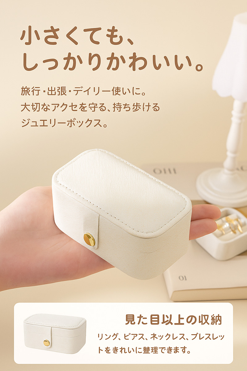 ジュエリーボックス アクセサリーケース 携帯用 コンパクト かわいい