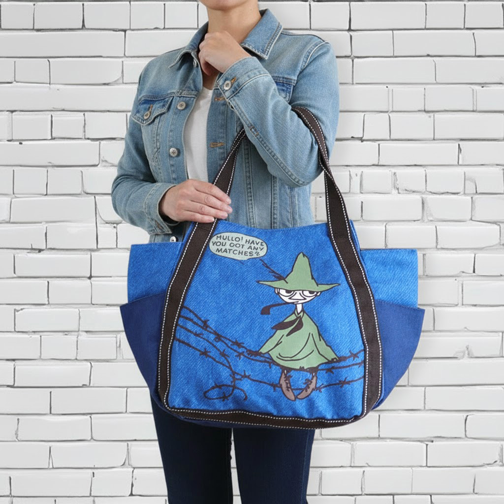 MOOMIN（ムーミン） スナフキン トートバッグ 大容量 バルーンバッグ