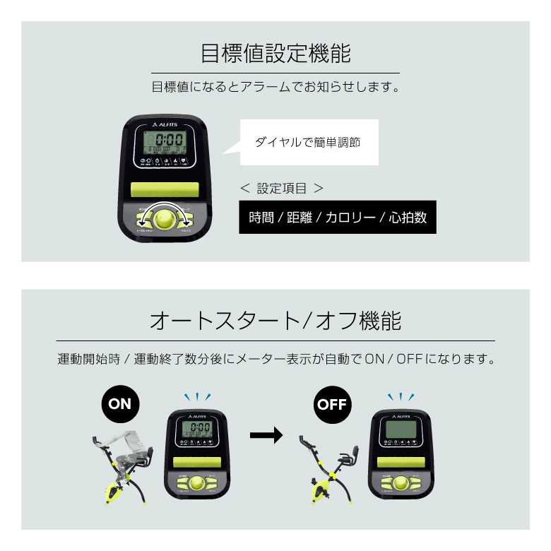 目標値設定機能/オートスタート・オフ機能