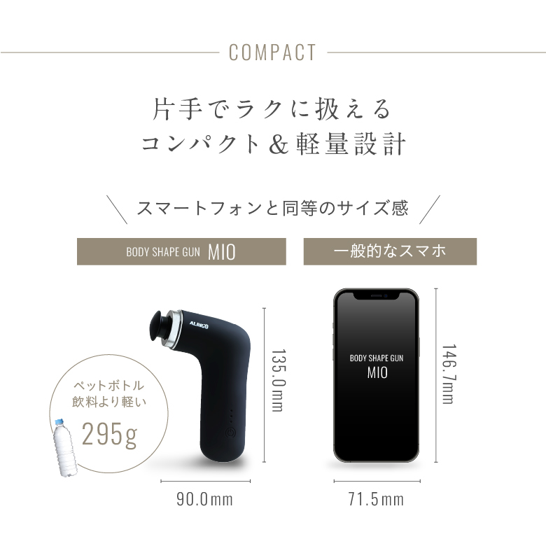 BODY SHAPE GUN MIO/MCB030W(ホワイト)/MCB030K(ブラック)/MCB030P(ピンク)