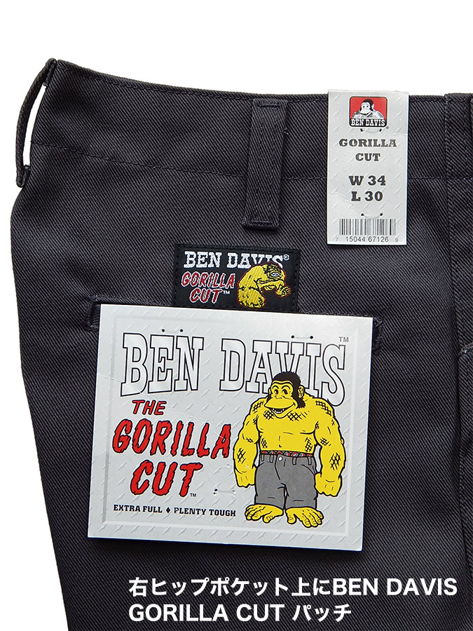 BEN DAVIS ベンデイビス ゴリラカット ワークパンツ メンズ 太め