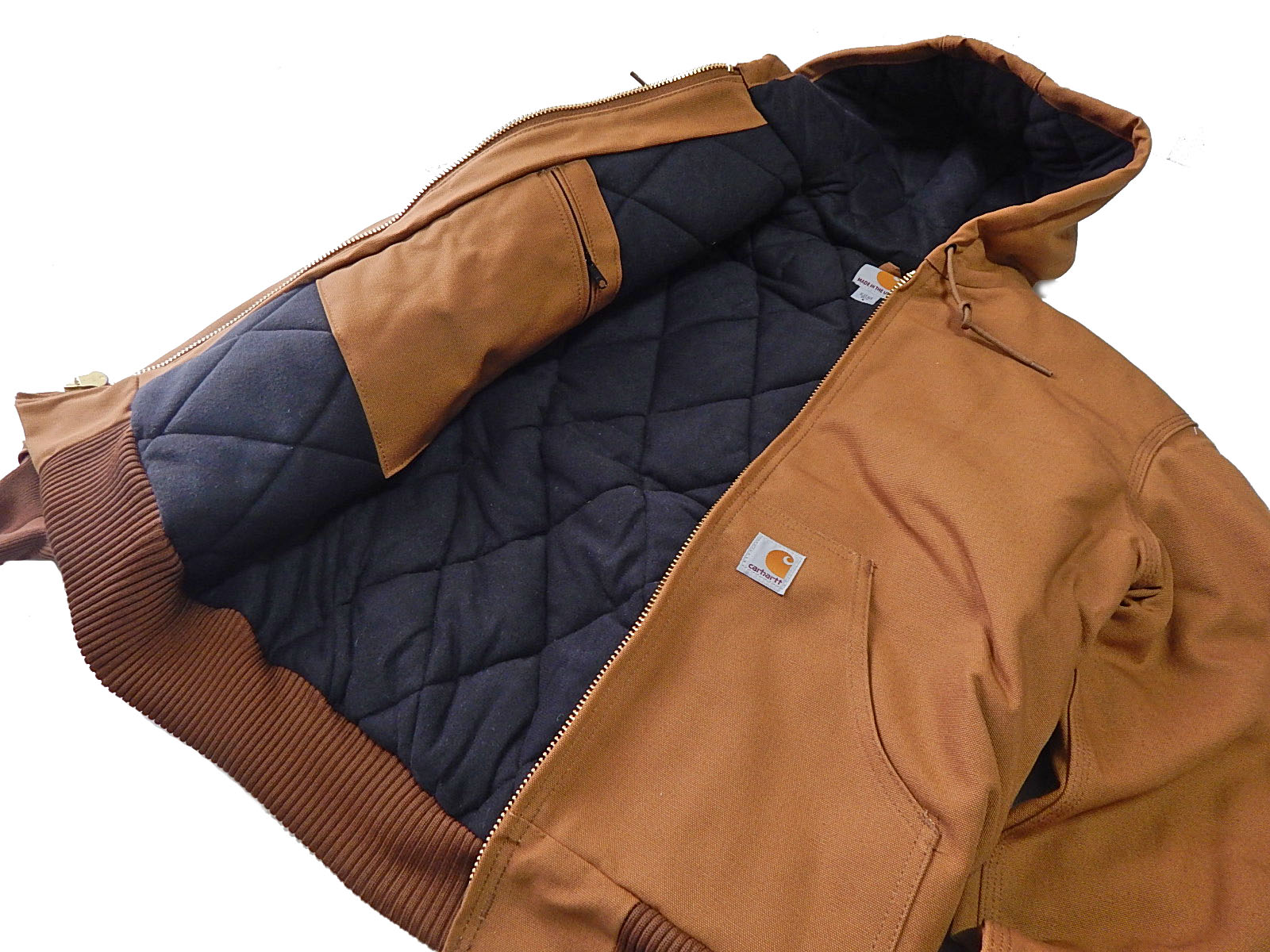 カーハート アクティブジャケット J140 carhartt キルティング裏地付 MADE IN USA コットン キャンバス ジャケット 冬用 超暖