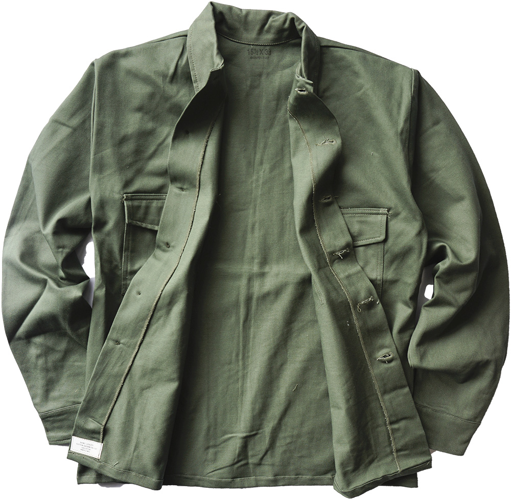 ★１９５０年代＊アメリカ軍＊陸軍＊少尉/将校ＯＧ１０７ユティリティシャツ（実物） ☆1950年代＊アメリカ軍＊陸軍＊少尉/将校OG107