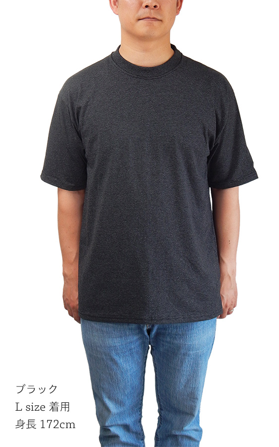 ANASOLULE ストライプノーカラーシャツ！ ミリタリー！日本製！L〜XL アーバンリサーチ 長袖シャツ ストライプ メンズ SIZE M (M