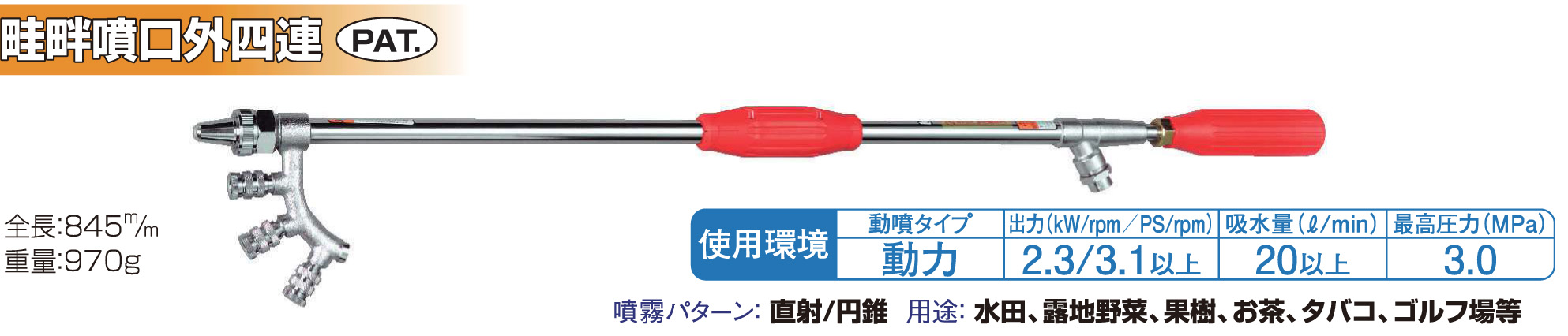 永田製作所 液肥注入機 ポアーノズルSDX型（Ｇ1/4）土壌注入機 空気