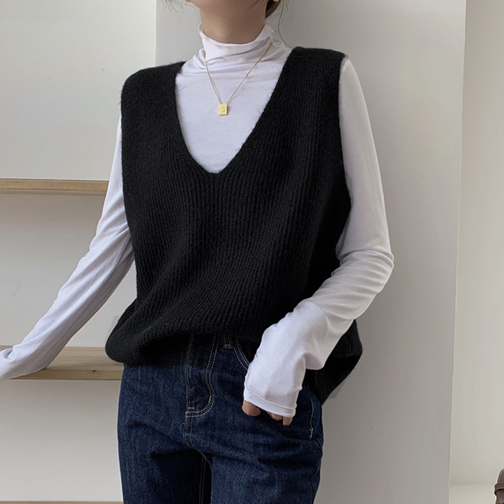 リブニット レディース vネック | ブランド登録なし | 01