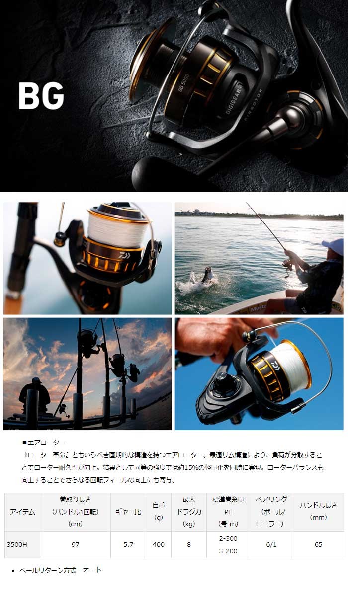 DAIWA（釣り） (DAIWA/ダイワ) 16 BG 3500H リール 大型