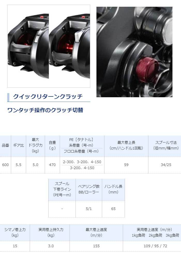 SHIMANO/シマノ) 19 プレイズ 600 (039996) 03999 電動リール PLAYS 600 : m-shimano039996 :  熊人Yahoo!店 - 通販 - Yahoo!ショッピング