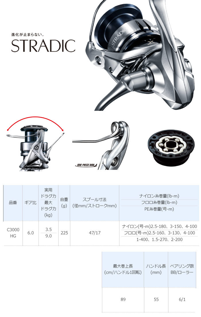 SHIMANO/シマノ) 19 ストラディック C3000HG (040190) スピニング