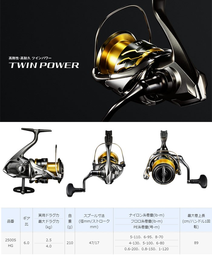 シマノ (SHIMANO/シマノ) 20 ツインパワー 2500SHG (041395