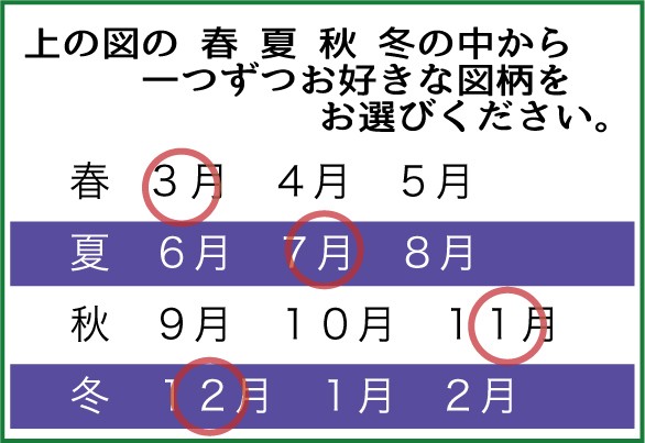 掛け軸 四季花鳥 いろいろ選べる4本セット 掛軸 絵画 : 古都-京都