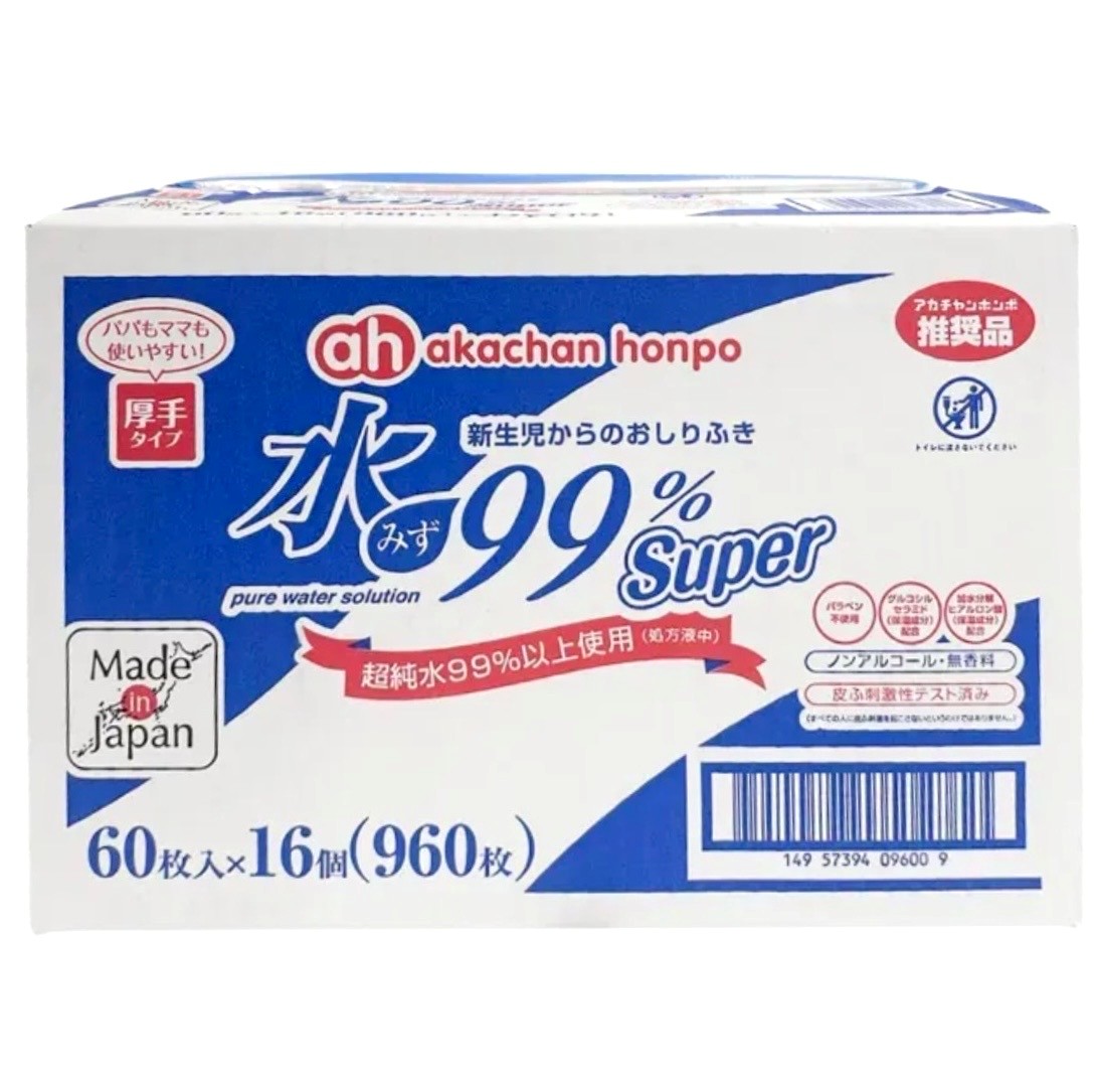 新品未使用 アカチャンホンポ Pampers おしりふき まとめ売り アカチャンホンポ 赤ちゃん本舗 水99% Super 厚手おしりふき 1箱(1個60