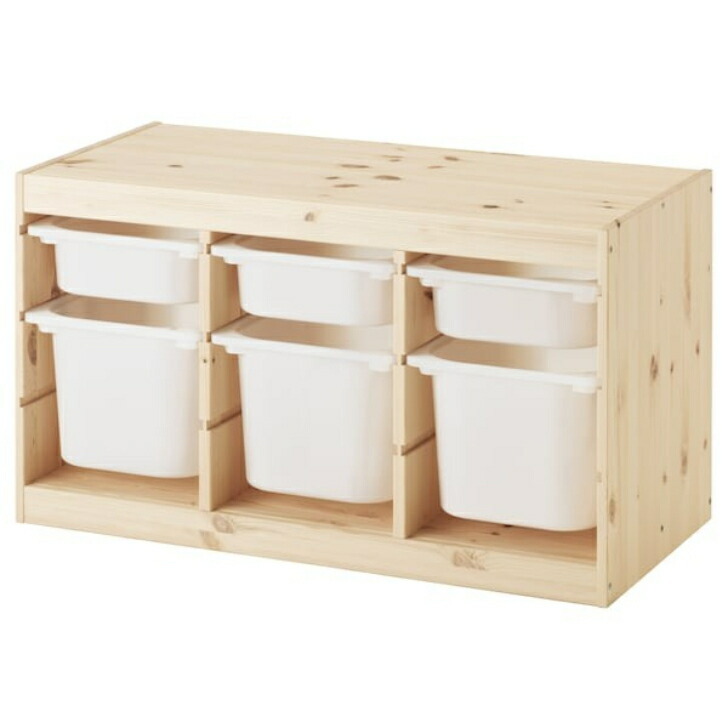 IKEA イケア TROFAST トロファスト収納コンビネーション ライトホワイトステインパイン ホワイト 29240877
