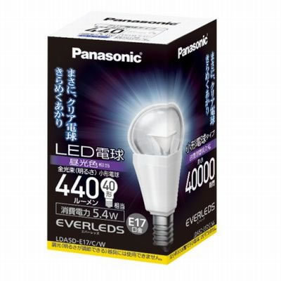 ѥʥ˥å Panasonic LDA5D-E17/C/W LEDŵ E17  440롼 40 ̩Ĵб LDA5DE17CW