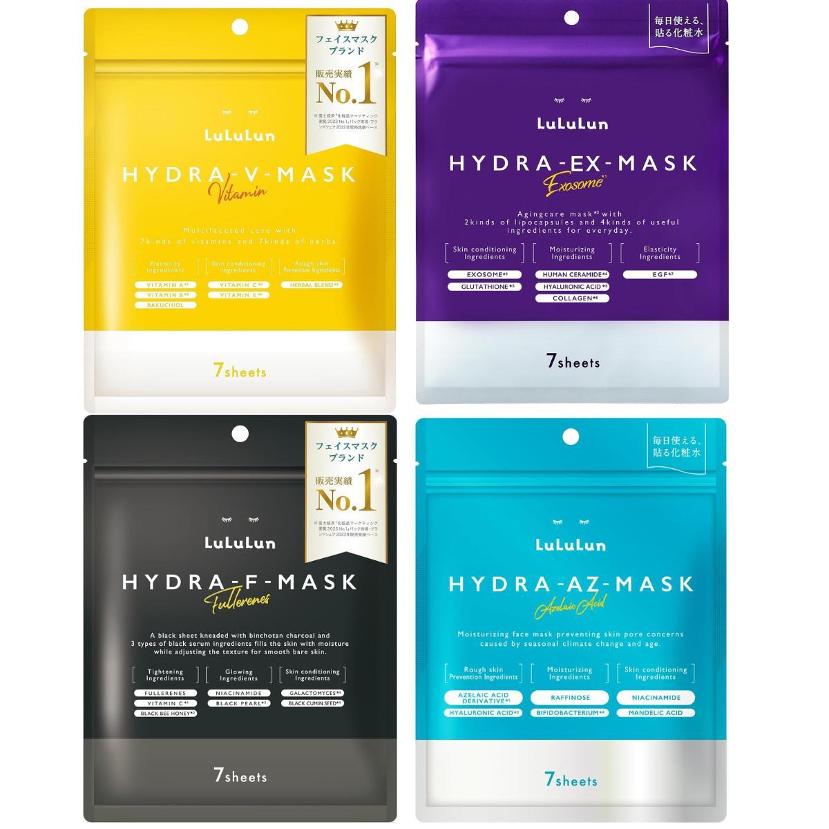 セット販売】 Lu LuLun ル ルルン ハイドラ フェイスマスク 7枚入 x 4