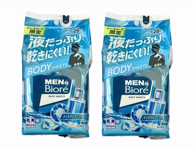 メンズビオレのボディシートです。買いすぎてしまいました。 花王 メンズビオレ ボディシート クリスタルアクアの香り 販路限定品
