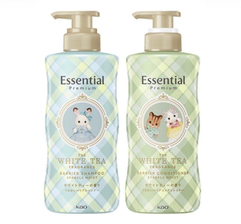 エッセンシャル シルバニア コラボ シャンプー トリートメント 4点セット 花王 エッセンシャル プレミアム スパークルモイスト シャンプー＋