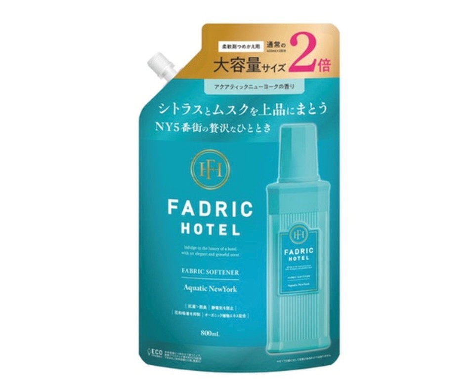 FADRIC　HOTEL 柔軟剤　アクアティックニューヨークの香り１袋(800mL)×２袋　つめかえ用セット　神奈川倉庫 |  | 01