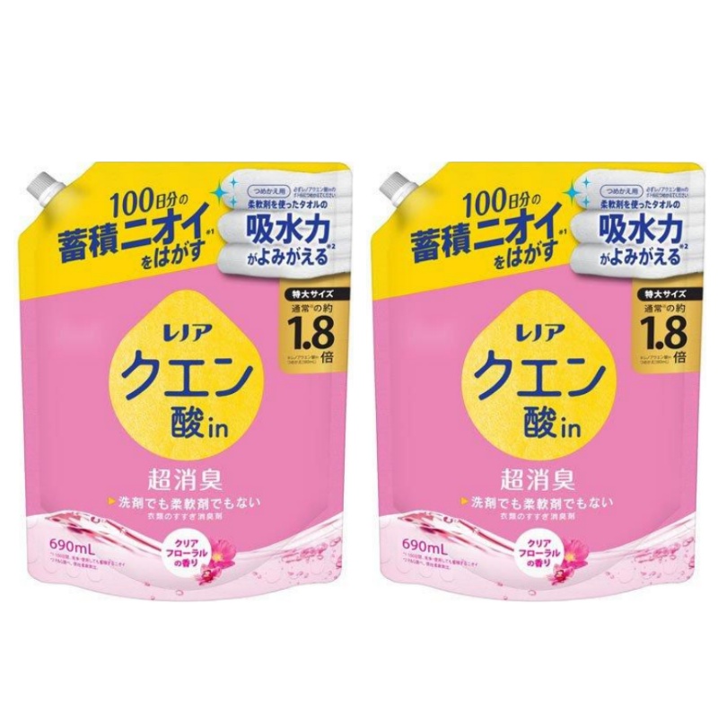 2個セット レノア クエン酸 in 超消臭 クリアフローラルの香り 詰替