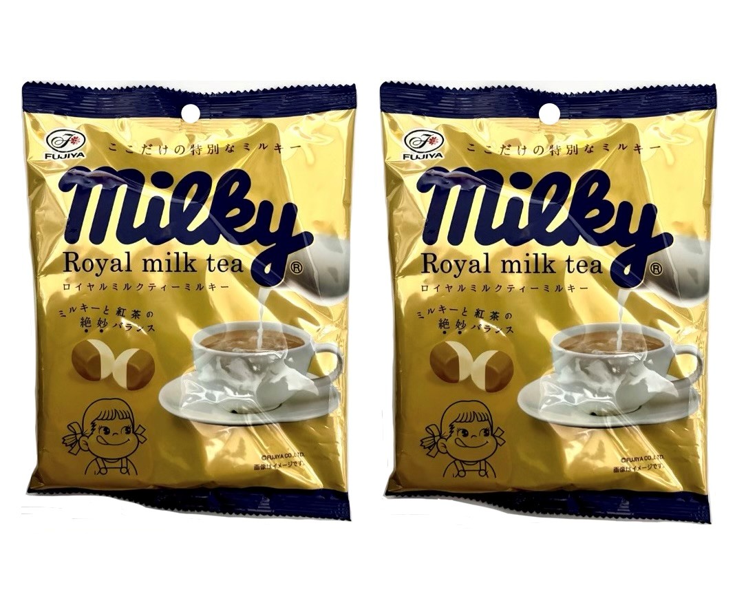 2袋セット 不二家 ロイヤルミルクティーミルキー 1袋（68g(個装紙