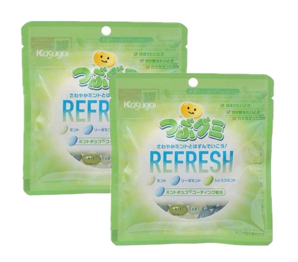 セット】Kasugai つぶグミ リフレッシュ 1袋(70g)×2袋セット 神奈川