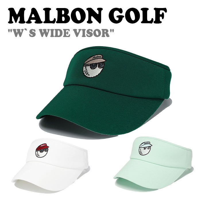 マルボンゴルフ サンバイザー MALBON GOLF レディース W`S WIDE VISOR ウィメンズ ワイドバイザー 全3色 M4142PVS05 ACC｜a-labs