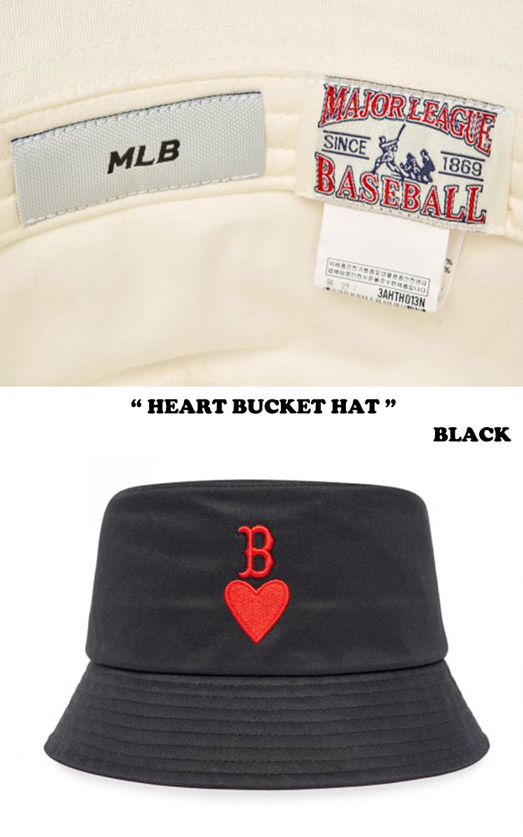エムエルビー バケットハット MLB メンズ レディース HEART BACKET HAT ハート バケット ハット IVORY アイボリー BLACK ブラック 3AHTH013N-50IVS/43BKS ACC｜a-labs｜04