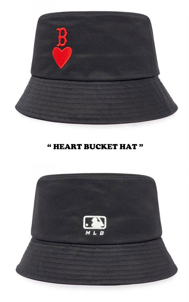 エムエルビー バケットハット MLB メンズ レディース HEART BACKET HAT ハート バケット ハット IVORY アイボリー BLACK ブラック 3AHTH013N-50IVS/43BKS ACC｜a-labs｜05
