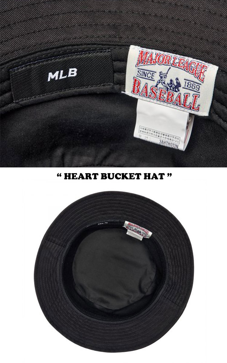 エムエルビー バケットハット MLB メンズ レディース HEART BACKET HAT ハート バケット ハット IVORY アイボリー BLACK ブラック 3AHTH013N-50IVS/43BKS ACC｜a-labs｜06