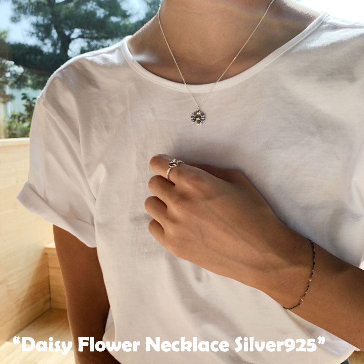 ネックレス レディース Daisy Flower Necklace Silver925 デイジー フラワーネックレス シルバー925 SILVER シルバー 韓国アクセサリー 5111156450 ACC :ac no23 svdanek:a Labs