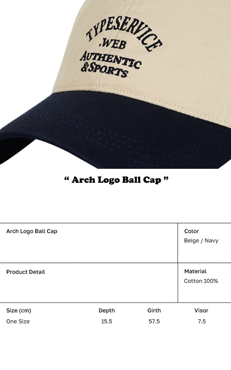タイプサービス ボールキャップ Typeservice メンズ レディース Arch Logo Ball Cap アーチ ロゴ ボール キャップ BEIGE ベージュ KHSA08 ACC｜a-labs｜04