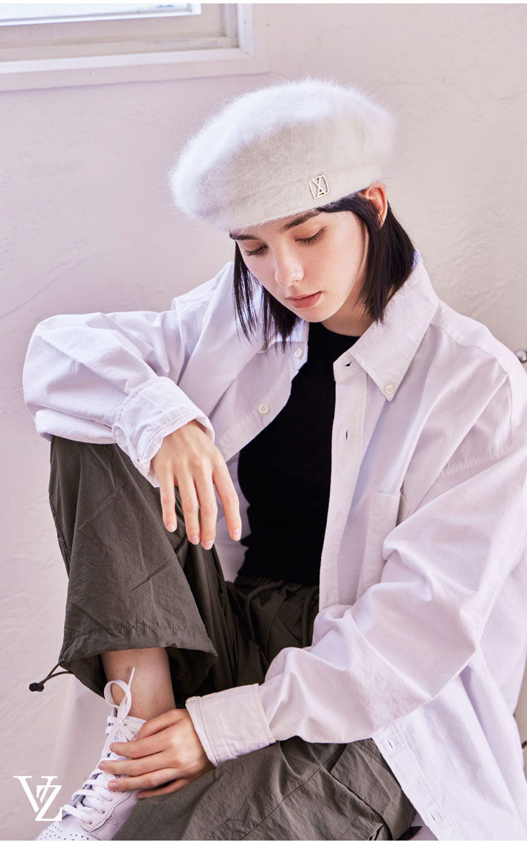 バザール ハンチング VARZAR 正規販売店 VA Square Stud Angora Beret