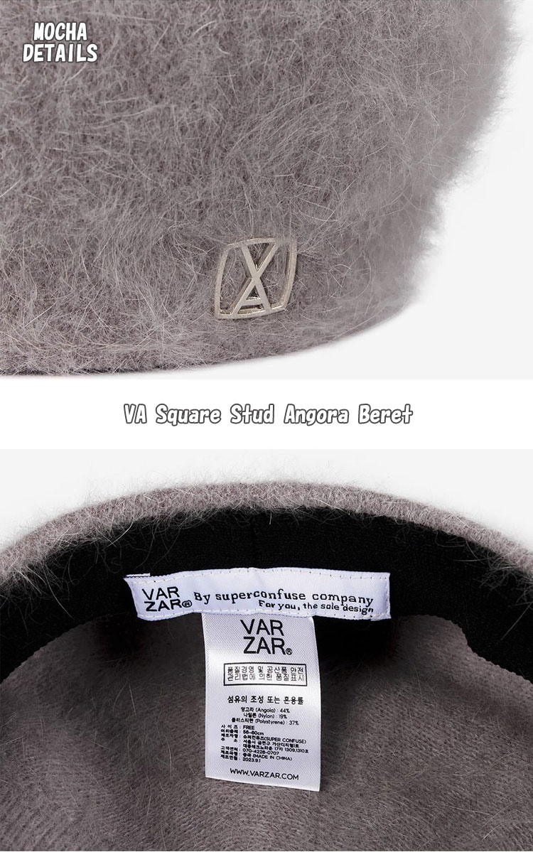 バザール ハンチング VARZAR 正規販売店 VA Square Stud Angora Beret