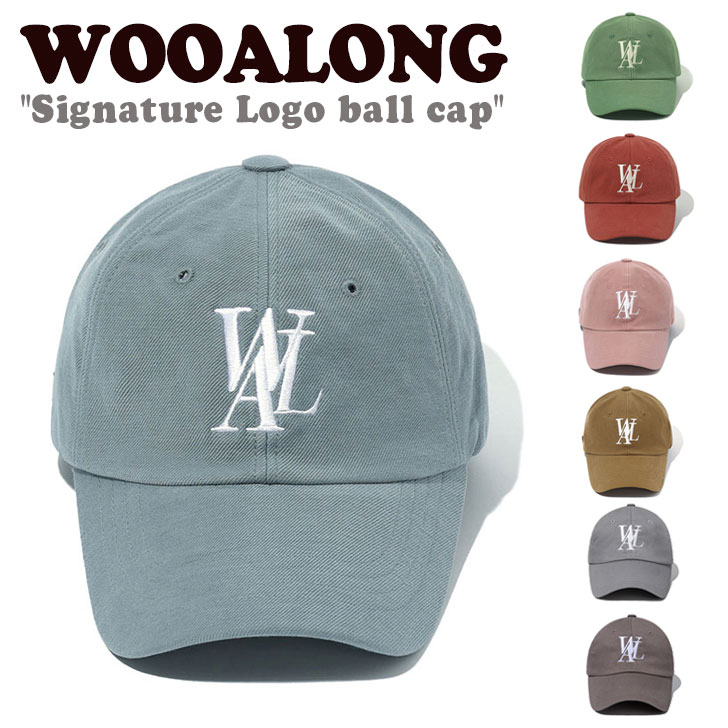 ウアロン キャップ WOOALONG メンズ レディース SIGNATURE LOGO BALL CAP シグネチャー ロゴ ボールキャップ 全5色 002dbl/dgr/dbrd/dpk/dbr ACC｜a-labs