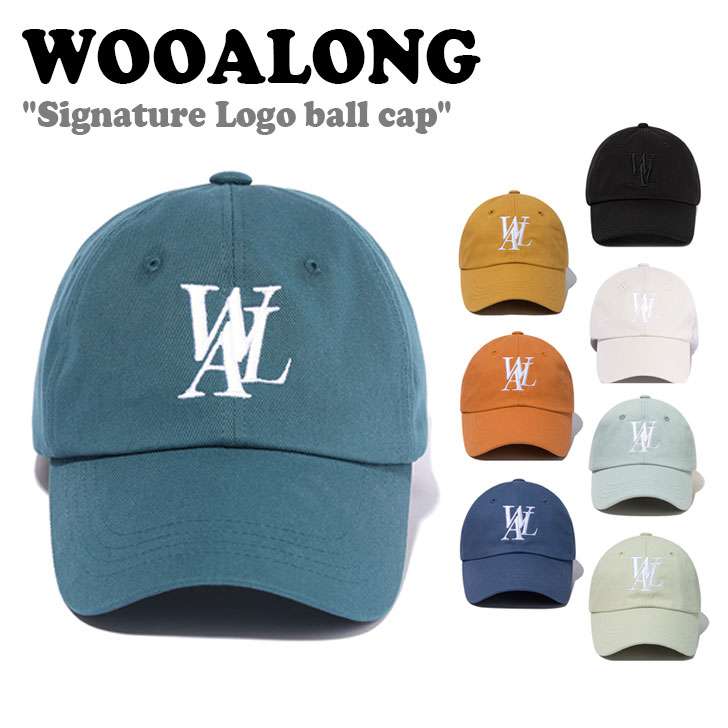 ウアロン キャップ WOOALONG メンズ レディース Signature Logo ball cap シグネチャー ロゴ ボールキャップ 全8色 SD5AAC102FG/WB/IB/GL/FY/FO/MB ACC｜a-labs