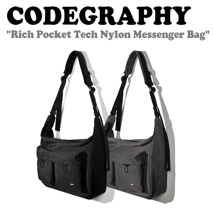 コードグラフィー クロスバッグ CODEGRAPHY Rich Pocket Tech Nylon Messenger Bag ナイロン メッセンジャーバッグ 全2色 CBCS1BS005CH/BK バッグ｜a-labs