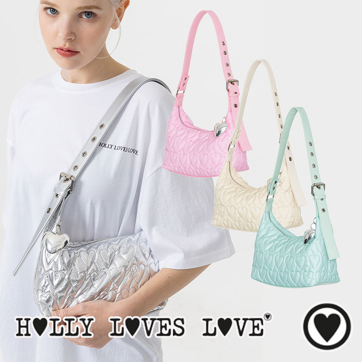 HOLLY LOVES LOVE ショルダーバッグ ホリー ラブズ ラブ 正規販売店 Mini Fudge Bag ミニ ファッジバッグ IVORY SILVER PINK MINT バッグ