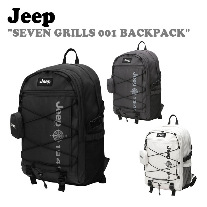 ジープ バックパック Jeep メンズ レディース SEVEN GRILLS 001 BACKPACK GREY グレー IVORY アイボリー BLACK ブラック JO0GAU001GR/IV/BK バッグ｜a-labs