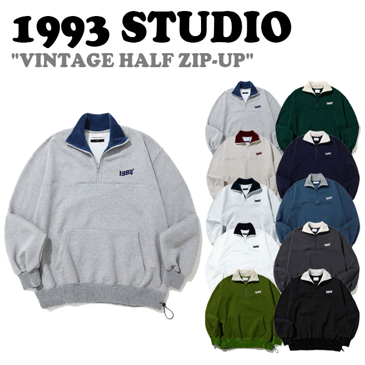 【即納カラー有/国内配送】1993スタジオ トレーナー 1993 STUDIO メンズ レディース VINTAGE HALF ZIP UP ビンテージ ハーフ ジップアップ 全10色 ウェア :ct 1921 vthfzip:a Labs