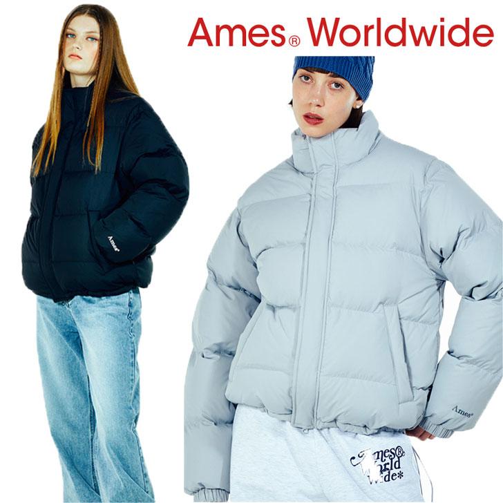 アメス ワールドワイド ダウンジャケット Ames Worldwide 正規販売店 AMES DOWN PUFFER JACKET ダウン パファー ジャケット 全2色 AM2CWUB900AGR/BK ウェア｜a-labs