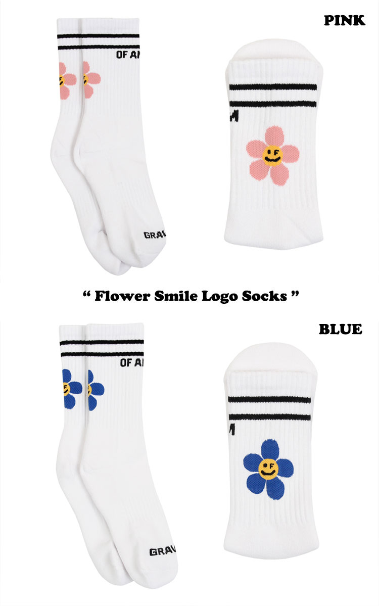 グレーバー 靴下 GRAVER 正規販売店 Flower Smile Logo Socks フラワー スマイル ロゴ ソックス 全5色 G(M)-S21-3-WE/9-WE/8-WE/10-WE G(M)-S23-1-WE ウェア｜a-labs｜06