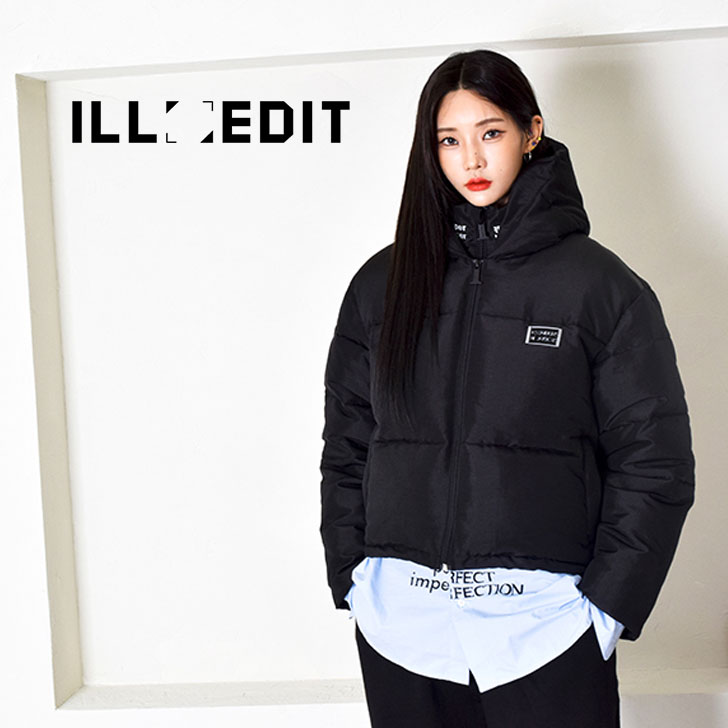 イレディット アウター ILLEDIT 正規販売店 MATTE DOUBLE ZIP UP SHORT PUFFER マット ジップアップ ショート パファー BLACK ブラック IAADPD01BK ウェア :ct il23 iaadpd01b:a Labs