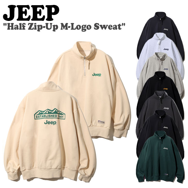 ジープ トレーナー Jeep HALF ZIP-UP M-LOGO SWEAT ハーフジップアップ