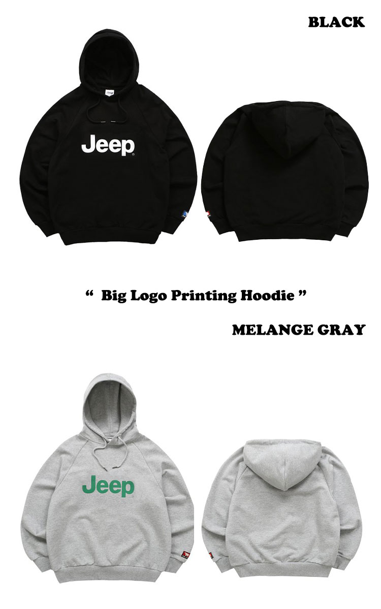 ジープ パーカー Jeep Big Logo Printing Hoodie ビッグ ロゴ プリンティング フーディー 全4色 JN5THU021BK/VI/MG/IV ウェア｜a-labs｜02