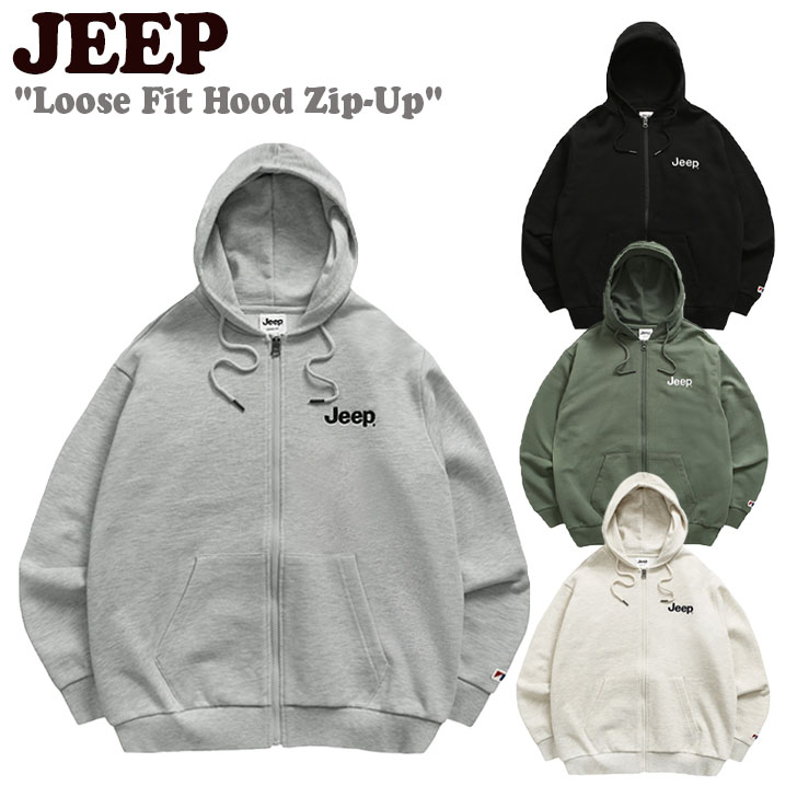 ジープ パーカー Jeep メンズ レディース Loose Fit Hood Zip-Up　ルーズ フィット フード ジップーアップ 全4色 JN5TZU011KH/MG/BK/MI ウェア｜a-labs