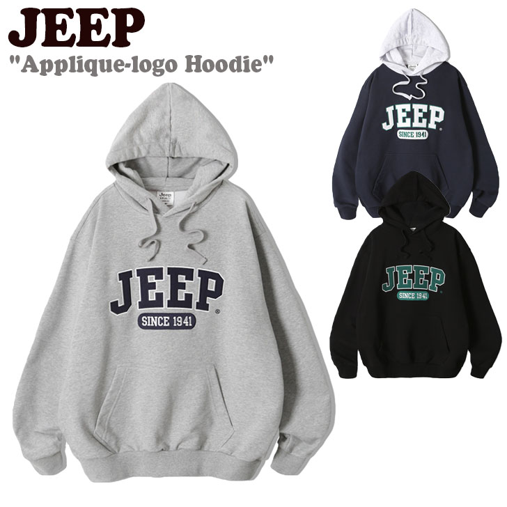 ジープ パーカー Jeep メンズ レディース Applique logo Hoodie アップリケ ロゴ フーディ 全3色 JO5THU179MG/BK/NA ウェア :ct jp23 jo5thu179:a Labs