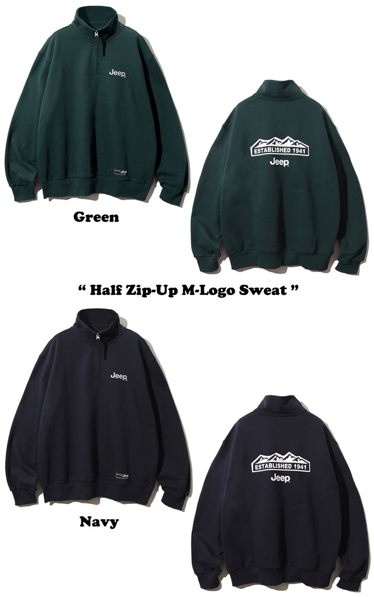 ジープ トレーナー Jeep Half Zip-Up M-Logo Sweat ハーフ ジップ